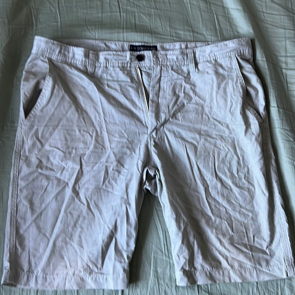 U.S. POLO ASSN. - 38W - Shorts - Gray/White Patterned